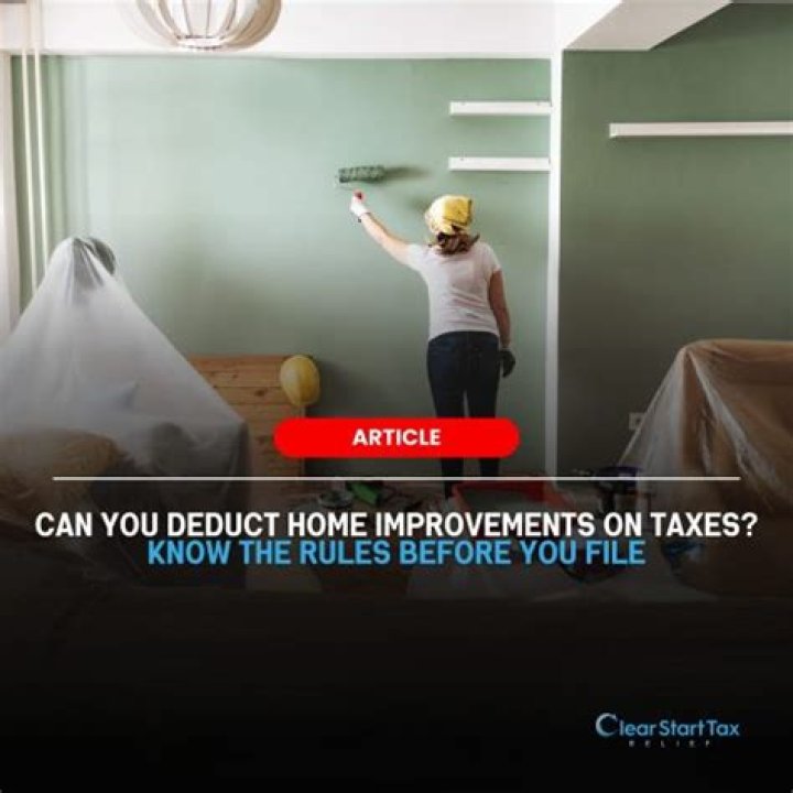 Can you deduct home improvements on your taxes