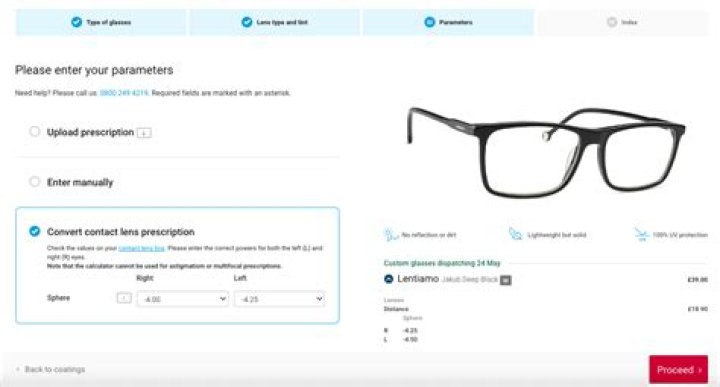 How do I convert my glasses prescription to 20 20