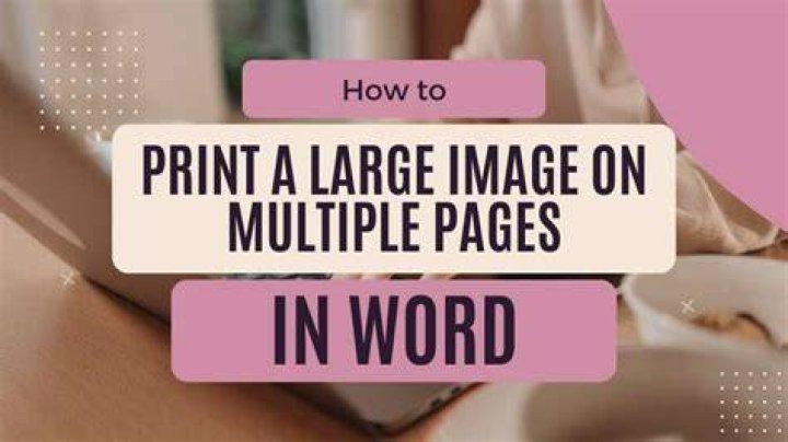 How do I print a large image on multiple pages Mac