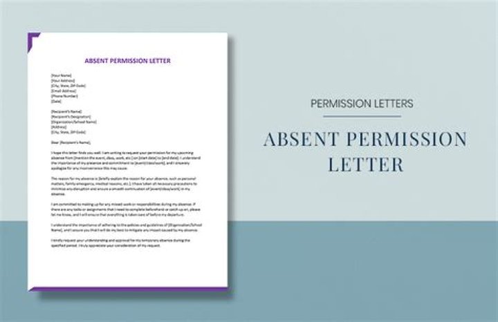 How do you write a letter of permission to be absent from work
