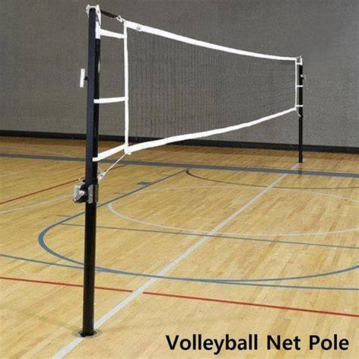 How far apart are volleyball poles