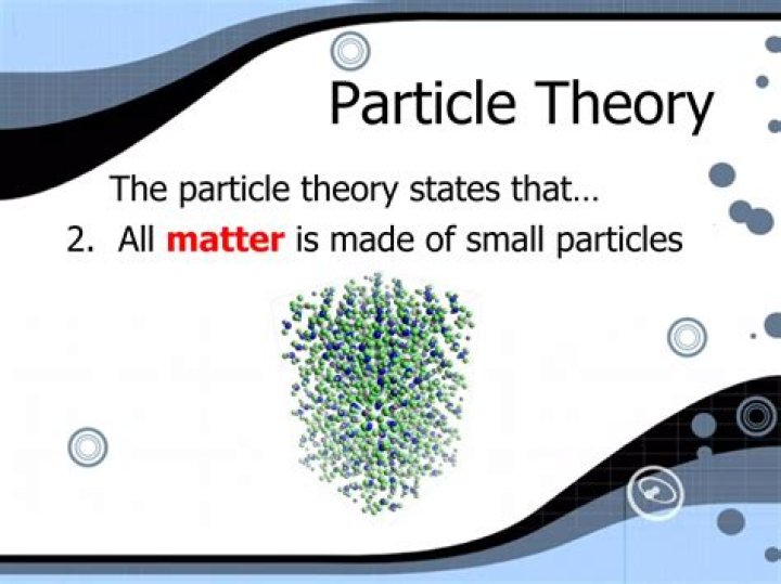 What are the 5 points of the particle theory of matter