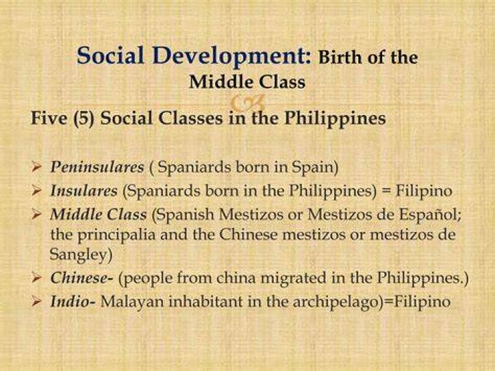 What are the 5 social classes in the Philippines