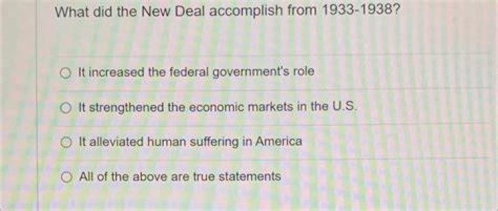 What did the New Deal accomplish