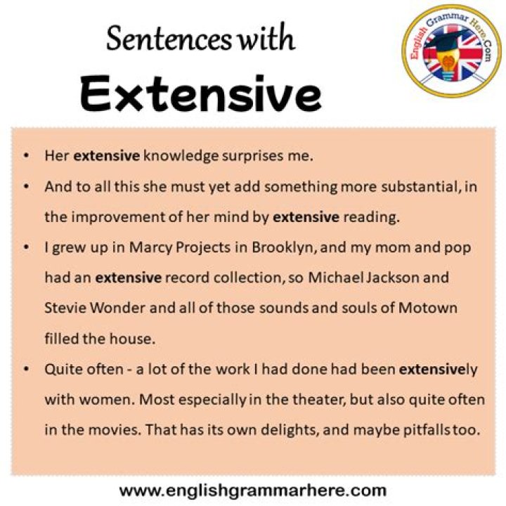 What does extensive use mean