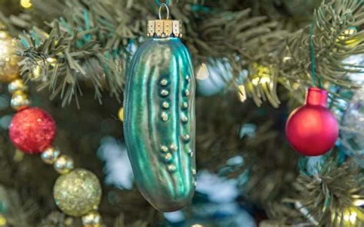 What does it mean when you see a pickle ornament on a Christmas tree