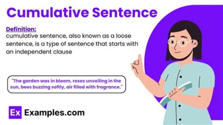 What is a cumulative sentence example