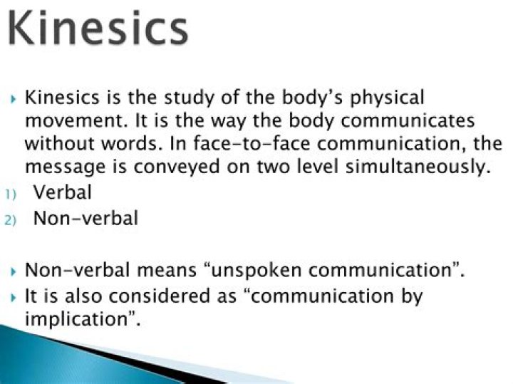 What is kinesics in communication with example