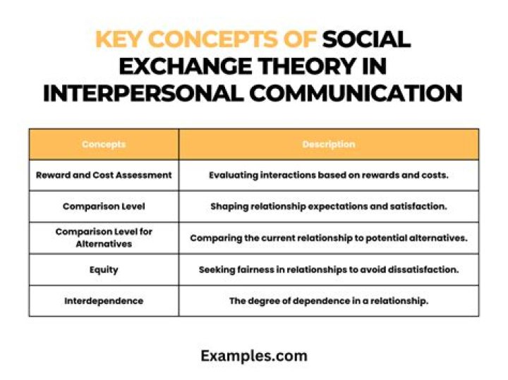 What is social exchange theory example