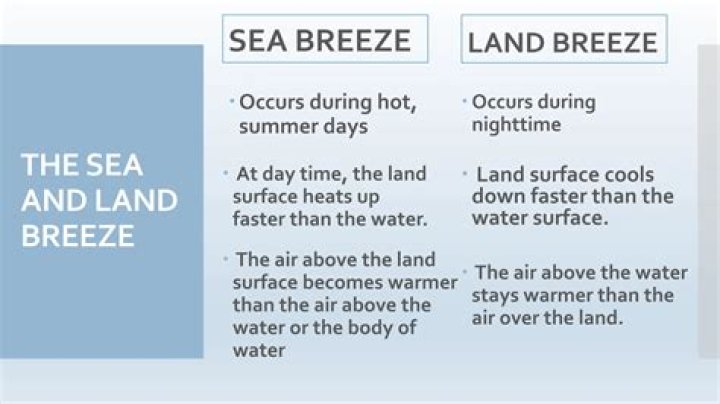 What is the basic cause of land and sea breeze