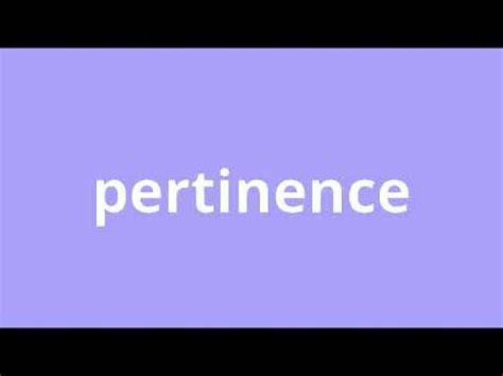What is the meaning of pertinence