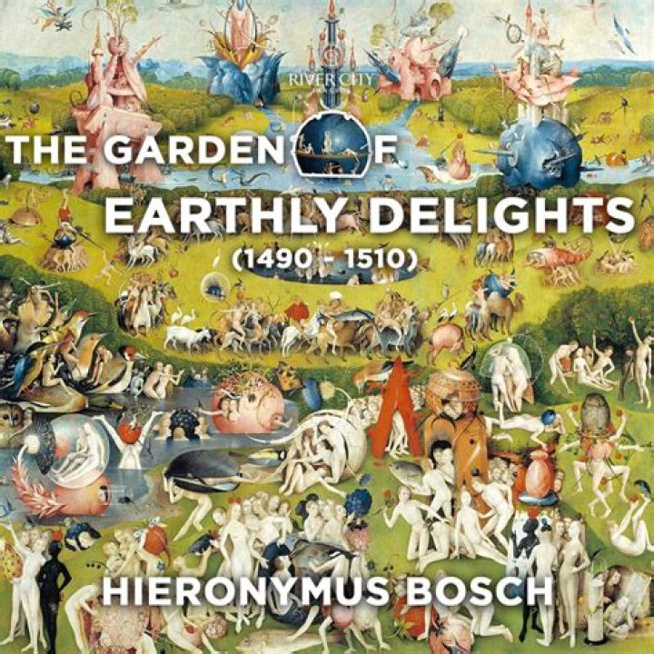 Who is the only clothed person in Boschs The Garden of Earthly Delights