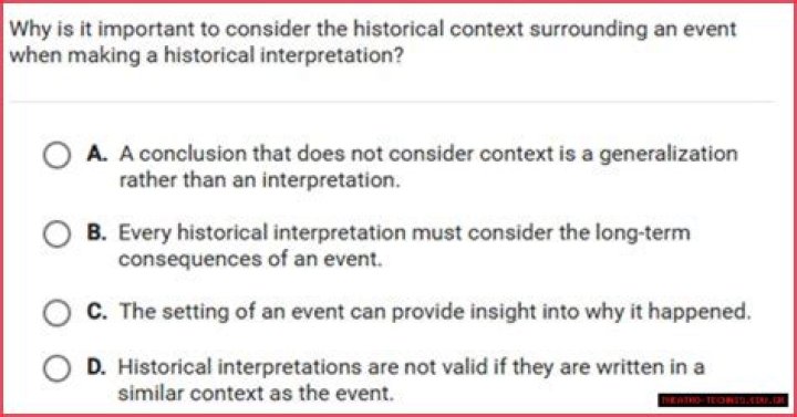Why is it important to consider the historical context surrounding an event